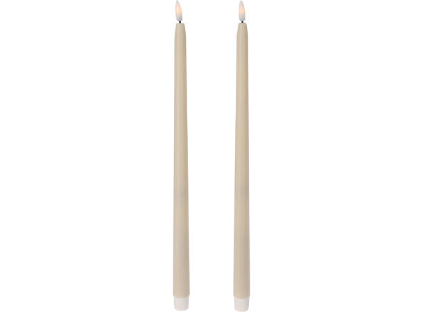 Kronelys LED krem 38cm m/fj.kontroll 2st Batteri: 2xAAA(ekskl) CR2025(inkl) 