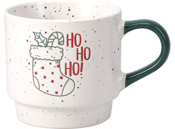 Krus Julekos keramikk 350ml 2stk 2ass Forpk 12pk 350gr XMAS Juletre HOHO vott 