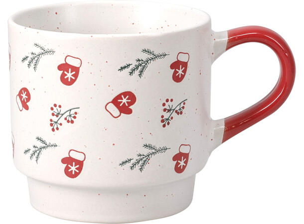 Krus Julekos keramikk 350ml 2stk 2ass Forpk 12pk 350gr XMAS Juletre HOHO vott 