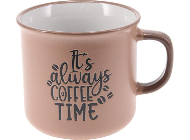 Krus keramikk krus m/tekst 4ass-sitater Forpk 8stk 285ml 285g D:9,3cm H:8cm 