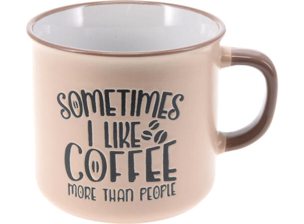 Krus keramikk krus m/tekst 4ass-sitater Forpk 8stk 285ml 285g D:9,3cm H:8cm 