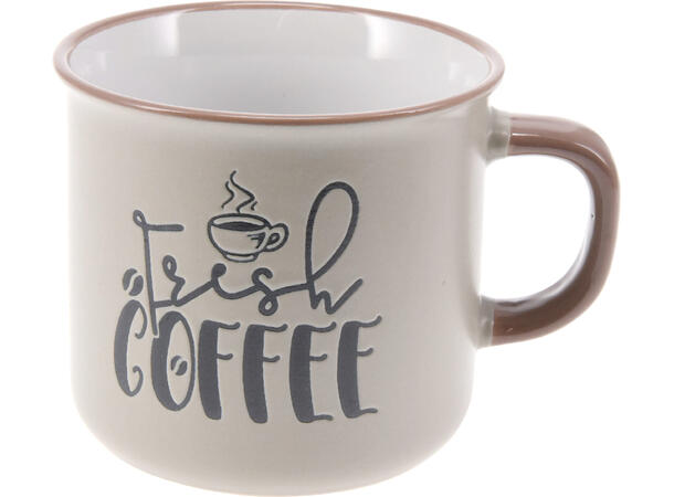 Krus keramikk krus m/tekst 4ass-sitater Forpk 8stk 285ml 285g D:9,3cm H:8cm 