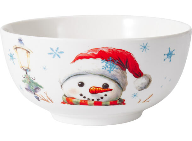 Krus og skål porselen julemotiv 4ass Forpk 8sett  Skål 600ml Krus 360ml 