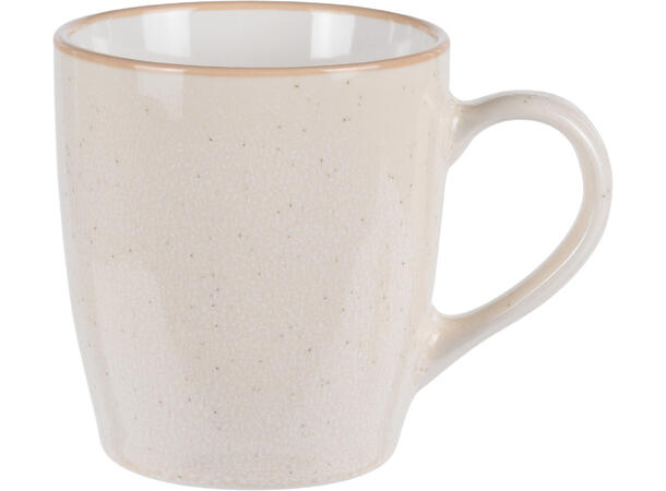 Krus porselen pastell m/hvit 7x8cm 6ass Grå, gul,grønn, rosa, blå,taupe 220ml 