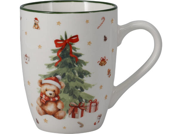 Krus porselen vinterjul 340ml 12cm 3ass 