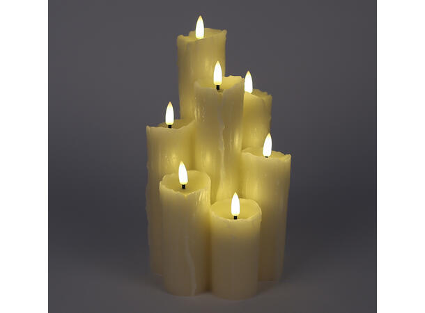 Kubbelys LED klynge 7stk 14,5x25,5cm Batteri 2xAA 