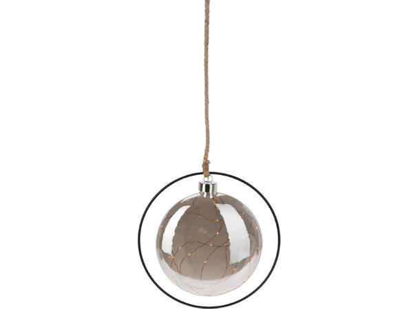 Kule henge amber glass l:80cm D:15-20cm Batteri: 3xAA ikke inkludert Timer: 6/18 