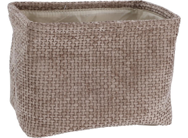 Kurvsett avlang lys brun polyester s/4 Sett: 23 x 17 x 16 cm, 36 x 26 x 20 cm 