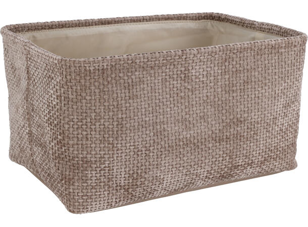 Kurvsett avlang lys brun polyester s/4 Sett: 23 x 17 x 16 cm, 36 x 26 x 20 cm 