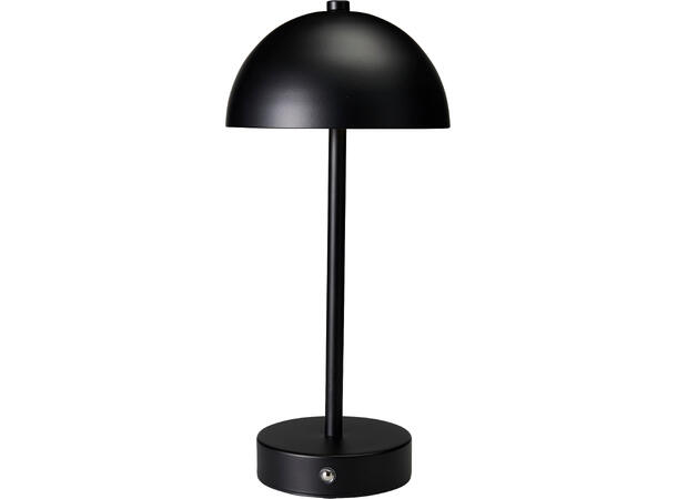 Lampe kuppel LED sort 14x31cm Metall. USB-C 