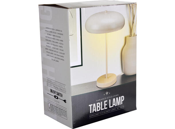 Lampe metall offwhite25x40cm 2xE14. 1,5m ledning 