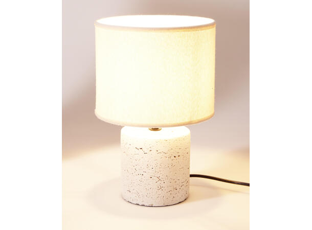 Lampe sement m/linskjerm 20x31cm Sement. E14 