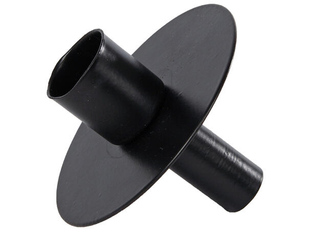 Lysestake matt sort metall 7,5x8 cm Til flaske 