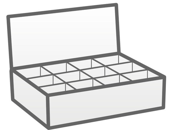 Lysestake mini kronlys hvit keramikk5ass Display med 20 stk assortert 