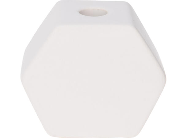 Lysestake minilys hvit keramikk 5ass Display med 20 stk assortert 