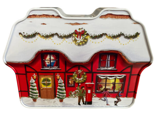 Metallboks Hytte Jul vinter 17x12x4,5cm 600ml 