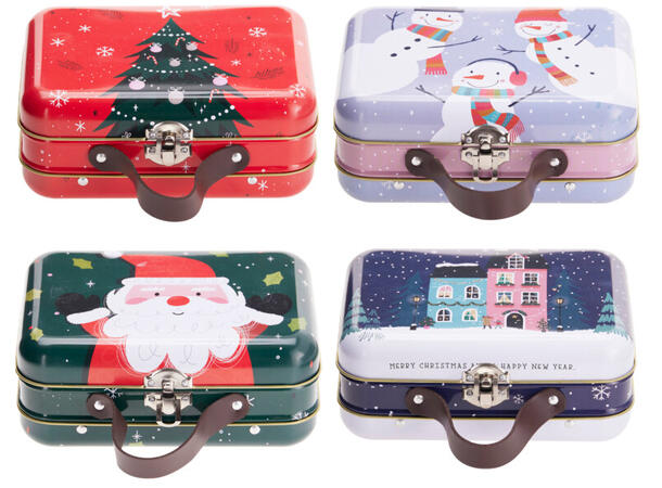 Metallboks Jul koffert 17x12x7cm 4ass 