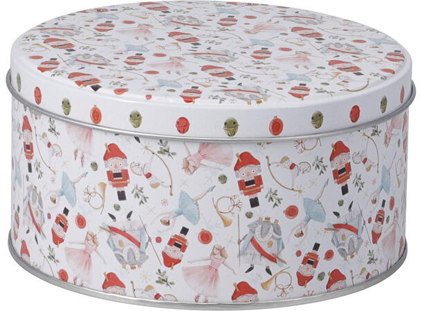 Metallboks Juledesign rund s/3 20x9cm 17x8cm 13x7cm 