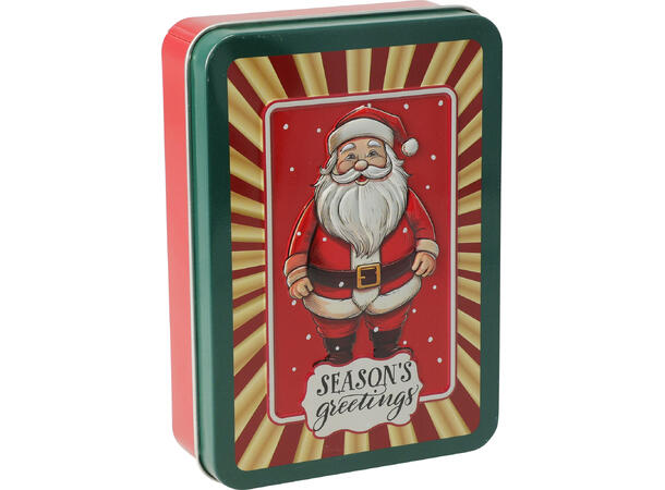 Metallboks Julemotiv 13x9x4cm 4ass Display 16stk 