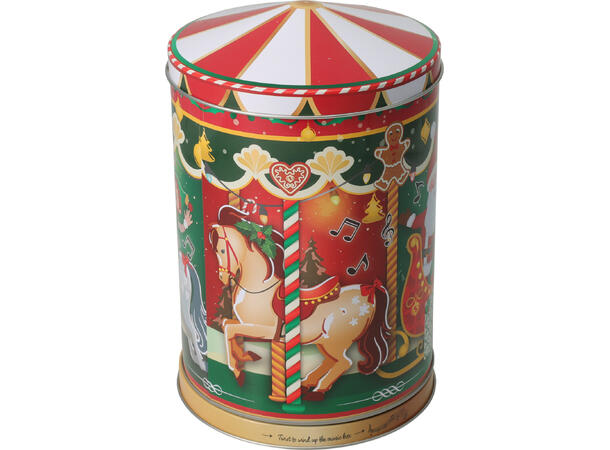 Metallboks spilledåse jul 13x20cm 2ass Forpk 6stk Vekt 277gr 