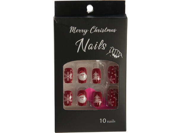 Negler pynt juledesign 10 stk/sett 8ass 48 sett i display. Med lim, pinne etc 