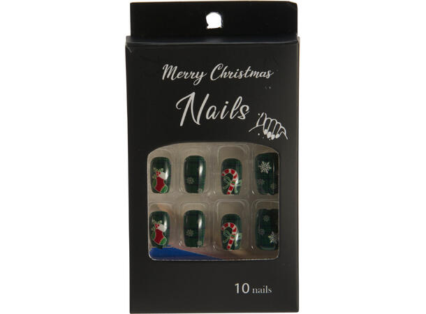 Negler pynt juledesign 10 stk/sett 8ass 48 sett i display. Med lim, pinne etc 