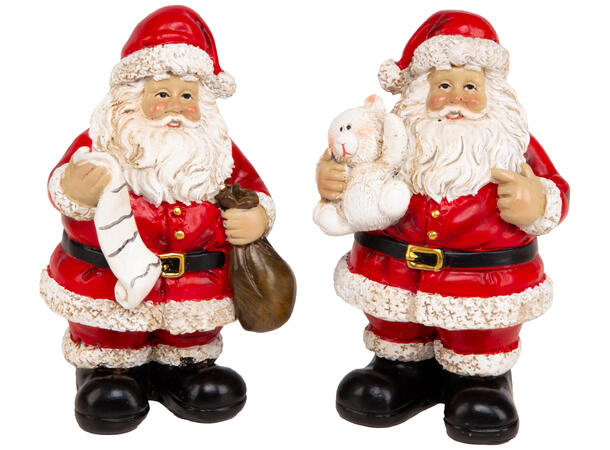 Nisse rød m/hvit skjegg 10,5cm 2ass 