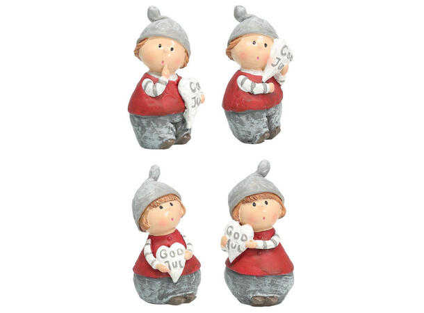 Nissebarn God Jul h:8cm 4ass Display 12stk 