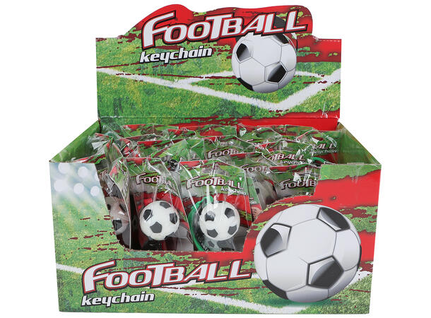 Nøkkelring Fotball 10cm 3ass Forpk 24stk Blisterpakket 