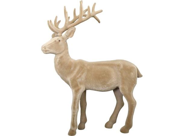 Reinsdyr fløyel lysebrun 45x13,5x75cm 