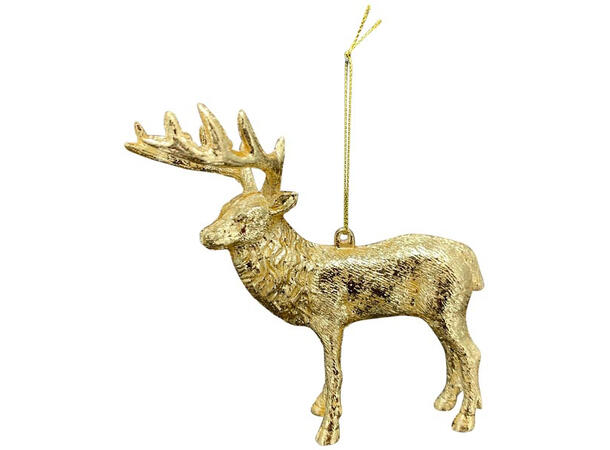 Reinsdyr henge gull plastikk 9ass Display 54 stk 13x12,5cm 