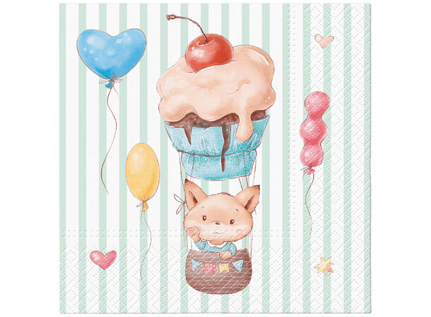 Serviett Flygende elefanter Lunsjserviett 20 stk 3-lags 33x33cm 