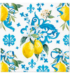 Serviett Sitroner fra Italia Lunsjserviett 20 stk 3-lags 33x33cm