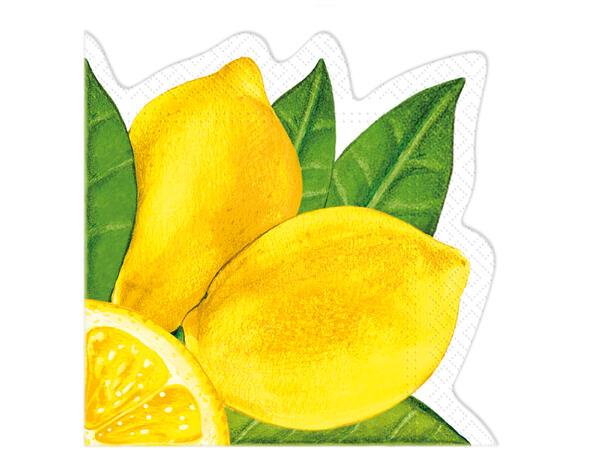 Serviett formet som sitron Lunsjserviett 10 stk 3-lags 32x32cm 