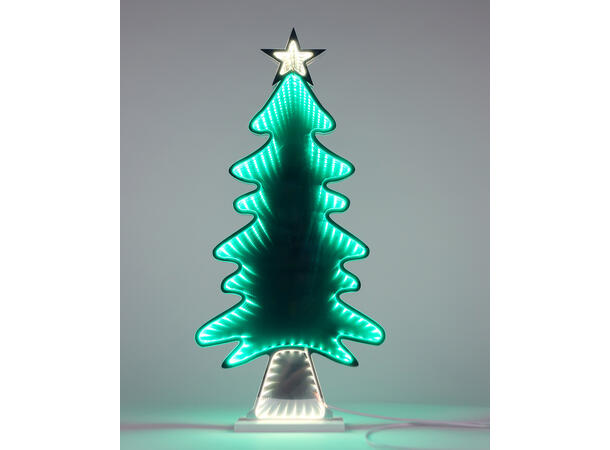 Skilt LED juletre 3D effekt 22x8x50cm 