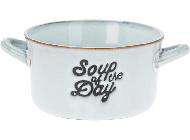 Skål Soup of the day 13,5x8cm 500ml 3ass Forpakning: 6stk Grå,grønn,blå keramikk 