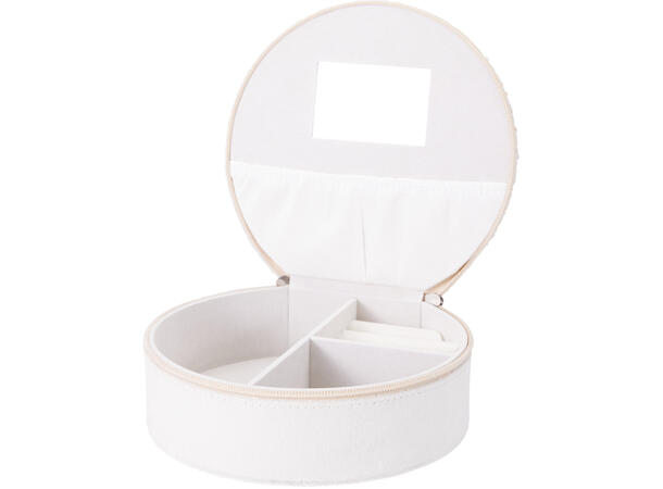Smykkeskrin m/speil 17,5x16,5x5,5cm 2ass Innvendig speil 