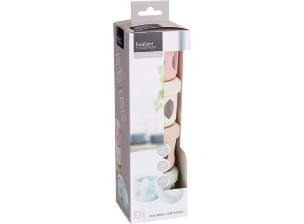 Snackboks sett m/4stk PP/TPE 2ass 115 ml pr. boks, assortert 