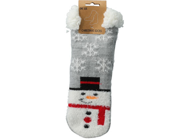 Sokk jul sherpafleece m/pels 6ass Forpk 12par One size 