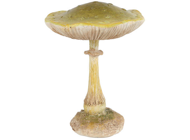 Sopp grønn polyresin 8x8x10,5cm 