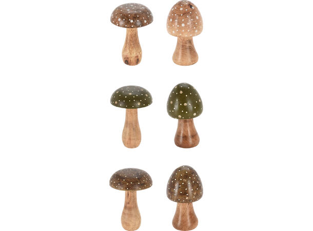 Sopp mangotre beige/grønn/brun 15cm 6ass 