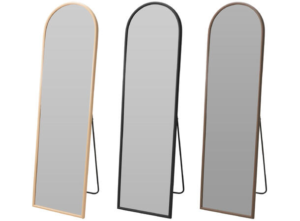Speil buet gulv mørk brun 160cm Glass og metall 
