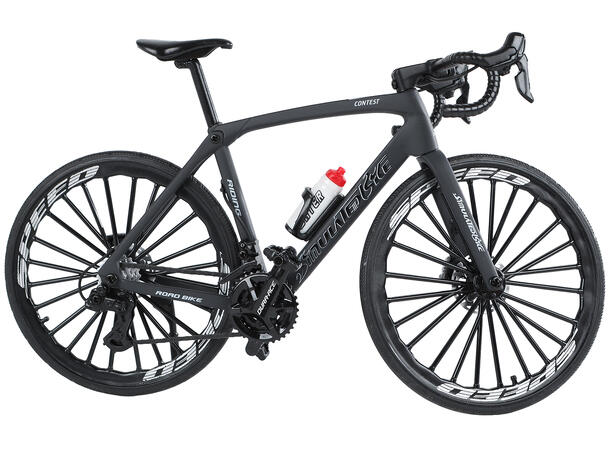 Sykkel racer hvit, blå, sort 20,5cm 3ass 