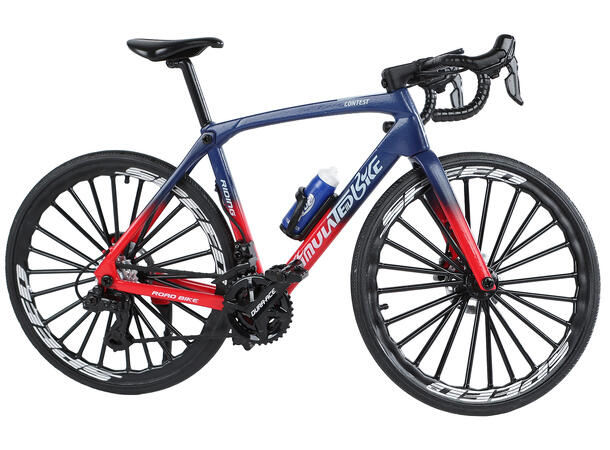 Sykkel racer hvit, blå, sort 20,5cm 3ass 