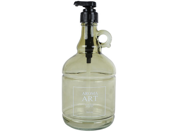 Såpepumpe til 1500ml grønn glass 12x24cm 