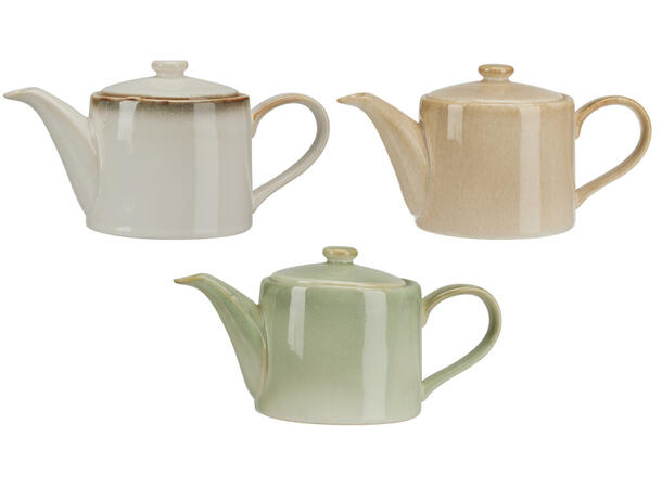 Tekanne i steintøy 900ml 25x13,5cm 3ass 