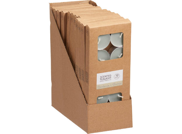 Telys mint duft: orkide10 stk 4 timer brenntid 1% duft 