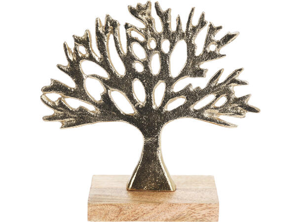 Tre gull metall m/mangobase 27x25,5cm Vekt: 350 gram 