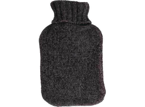 Varmeflaske strikket 32x20cm 4ass 1,75 L Offwhite, rosa, grå, brun polyester 