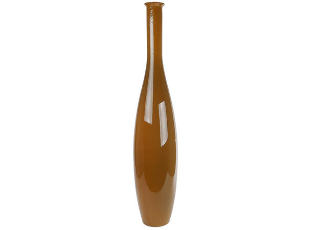 Vase glass høy shiny mustard 20x20x100cm Produsert i Spania 